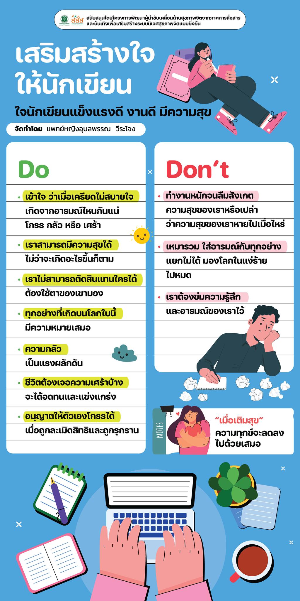 เสริมสร้างใจให้นักเขียน