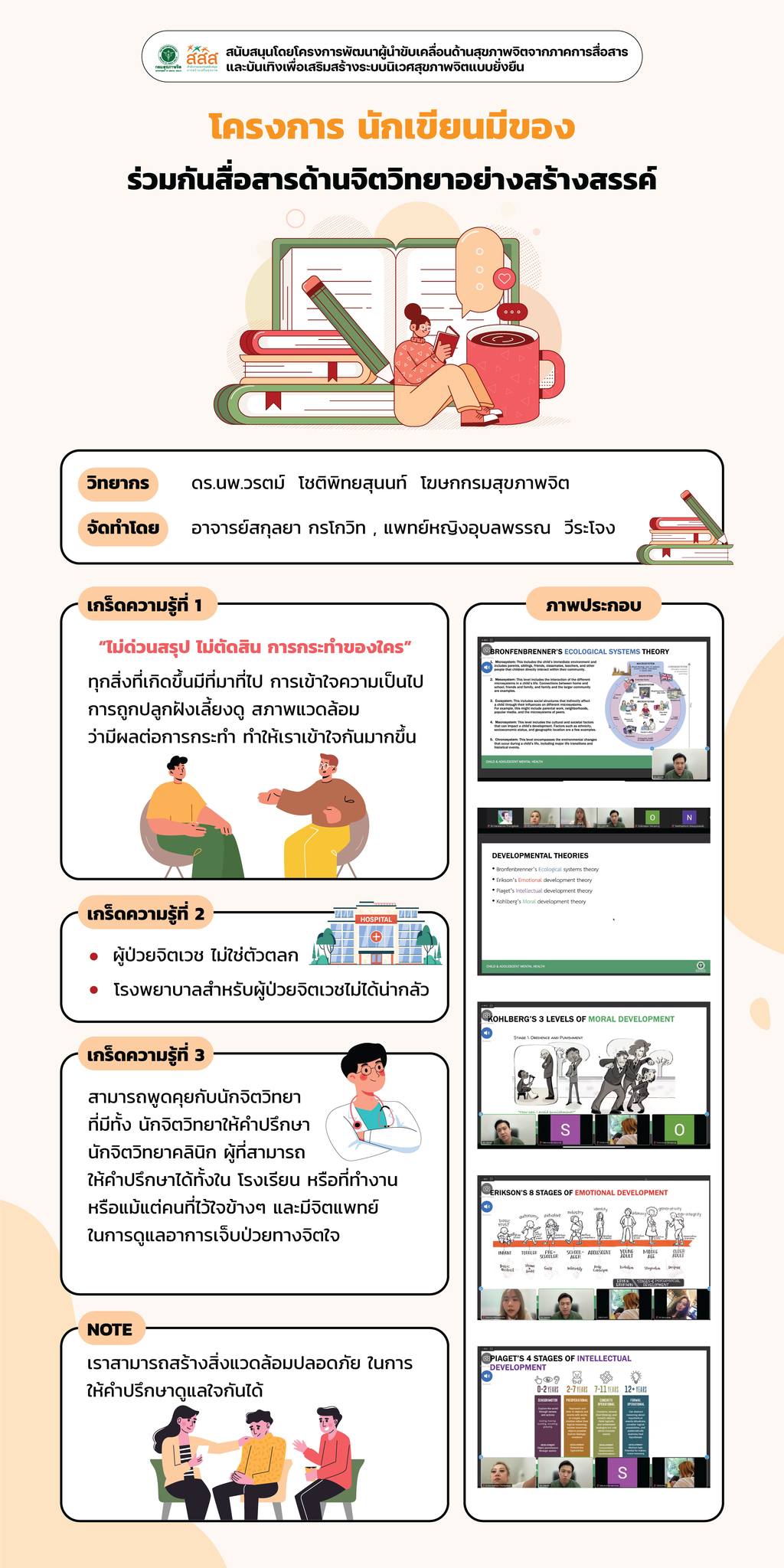 โครงการนักเขียนมีของ ร่วมกันสื่อสารด้านจิตวิทยาอย่างสร้างสรรค์